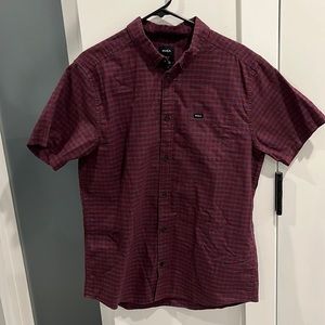 RVCA maroon slim fit t-shirt